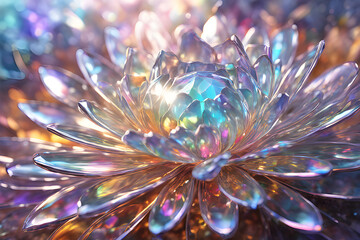 glass flower.Generative Ai