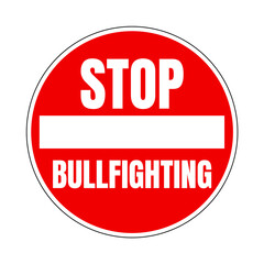 Stop bullfighting symbol icon 