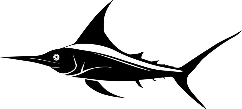 Black Marlin fish icon