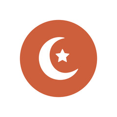 Crescent vector icon which can easily modify or edit
