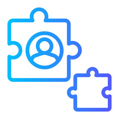 puzzle gradient icon