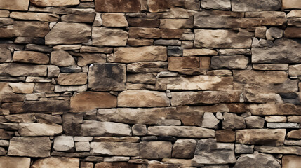 Stone Wall Seamless texture.  Wall made from flat slab stone.
