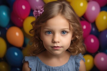 Fototapeta na wymiar child with balloons