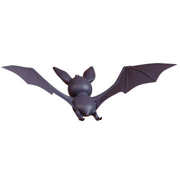 recommend clip art: Halloween bet on transparent background. 3D render