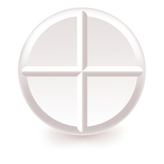 Pill vector illustration. One pill on white background