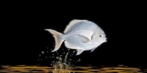 Obraz premium A fish in the water - Generative AI