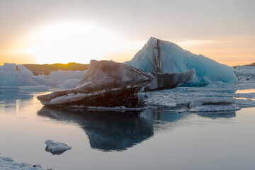 The Glacier Lagoon J&ouml;kulsarlon in Iceland, Europe