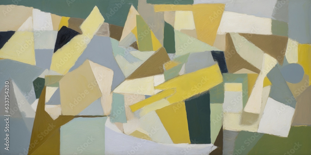 Aufkleber colourful background with shapes and colors - generative ai