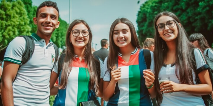 Italian fans happy with the flag - Generative AI