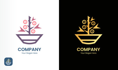 Logo Financial investment represents financial growth, investment, stocks for your graphic needs.