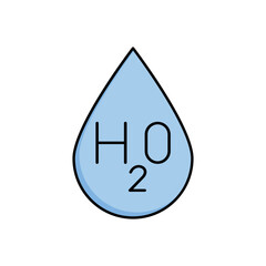 H2o vector icon which can easily modify or edit

