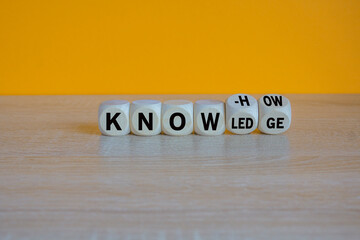 To have know-how or to have knowledge Turned a dice and changes the word know-how to knowledge....