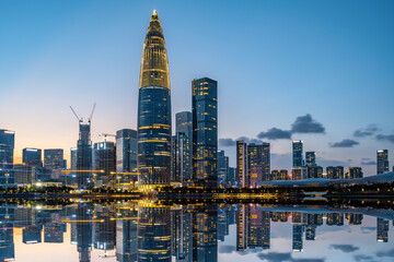 Obraz premium Shenzhen, China city night scene