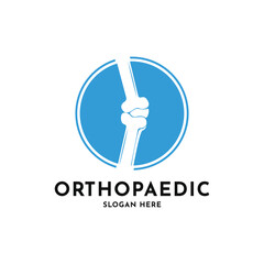 orthopaedic logo design creative idea with circle