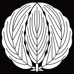 家紋です。三枚抱き柏といいます。