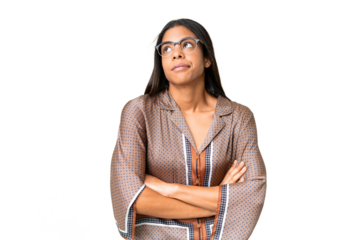 Young African American woman over isolated chroma key background making doubts gesture while lifting the shoulders