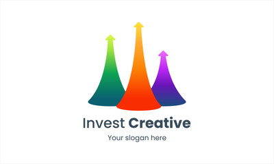 Financial Investment Logo, representing trading and financial growth in a creative way suitable for your graphic needs.