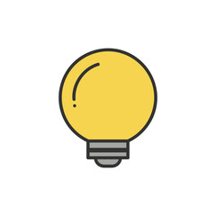 The light bulb is full of ideas And creative thinking, analytical thinking for processing. Light bulb icon vector. ideas symbol illustration. 