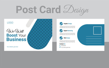 Post card  design template