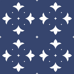 Vector. Seamless mediterranean geometric pattern, ornamental swatches. Talavera template. Portuguese Azulejo. Turkish decoration. Moroccan mosaic. Spanish porcelain. Ceramic dishes, folk ornament.