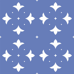 Vector. Seamless mediterranean geometric pattern, ornamental swatches. Talavera template. Portuguese Azulejo. Turkish decoration. Moroccan mosaic. Spanish porcelain. Ceramic dishes, folk ornament.