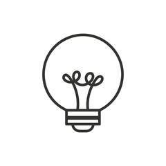 The light bulb is full of ideas And creative thinking, analytical thinking for processing. Light bulb icon vector. ideas symbol illustration.
