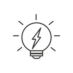 The light bulb is full of ideas And creative thinking, analytical thinking for processing. Light bulb icon vector. ideas symbol illustration.
