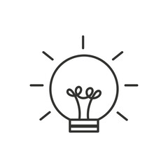 The light bulb is full of ideas And creative thinking, analytical thinking for processing. Light bulb icon vector. ideas symbol illustration.
