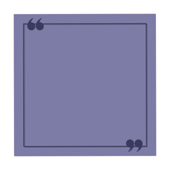 Square Text Frame with Quotation Marks