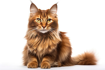 Obraz premium Somali cat isolated on white background