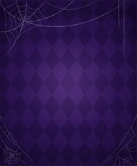 Halloween holiday vector illustration  wall background with spider web