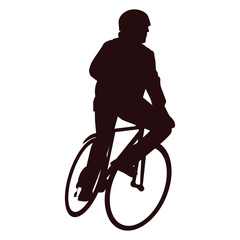 Fototapeta na wymiar Free vector hand drawn bicycle silhouette