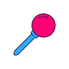 Filled outline Push pin icon isolated on white background. Thumbtacks sign. Vector