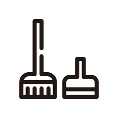 ほうき　ちりとり　アイコン