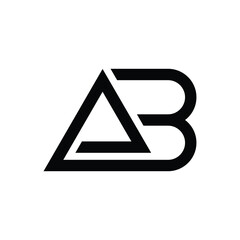 AB letter mark abstract vector logo design - ab monogram design