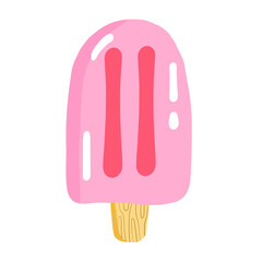 Ice cream sticks, pink milk flavor, sweet and cool