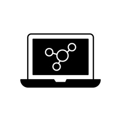 Molecule on lcd vector icon which can easily modify or edit

