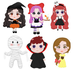 set of cartoon people