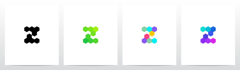 Fototapeta premium Multicolor Hexagon Letter Logo Design Z