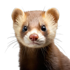 Ferret close-up generative ai isolated