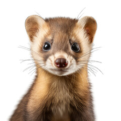Ferret close-up generative ai isolated 2