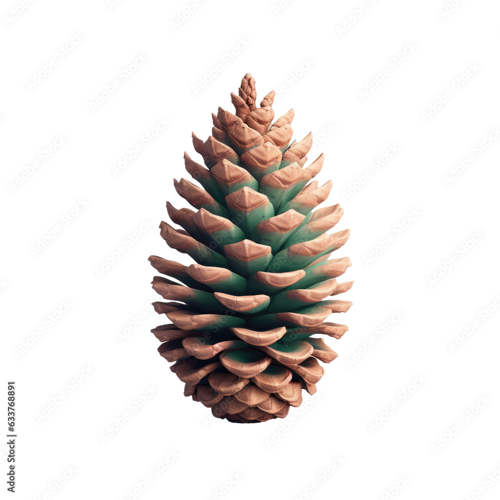 Poster small cone shaped object from a pine tree
