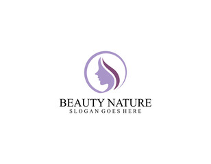 Obraz premium Beauty woman fashion logo. Golden Abstract vector template linear style on a black background