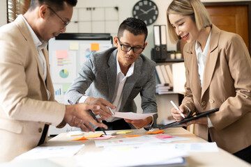 Asia business meeting   consultations of business people in the company's meeting room. 