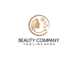 Luxury gradient beauty woman logo and business card design vector template. Logo can be used for icon, brand, identity, spa, feminine, and business company