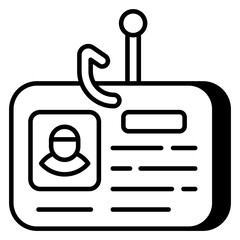 Unique design icon of id card phishing 