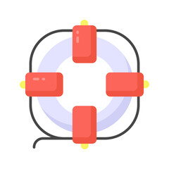 Have a look at this trendy icon of lifebuoy in modern style, easy to us icon