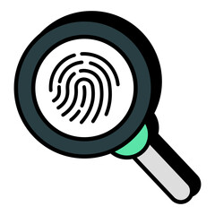 An icon design of search fingerprint 