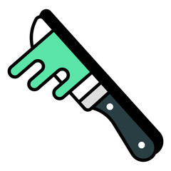 Trendy vector design of bloody knife 