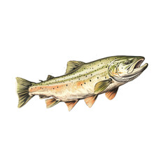 Naklejka premium Trout fishing experience